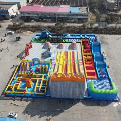 50x40m world's biggest outdoor inflatable theme park