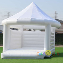 White Bouncy Castle with Roof