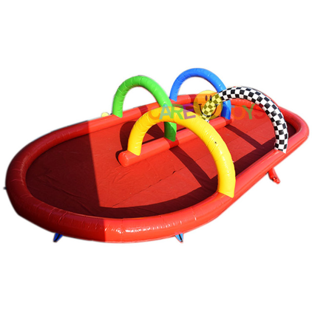 Zorb ball inflatable race track