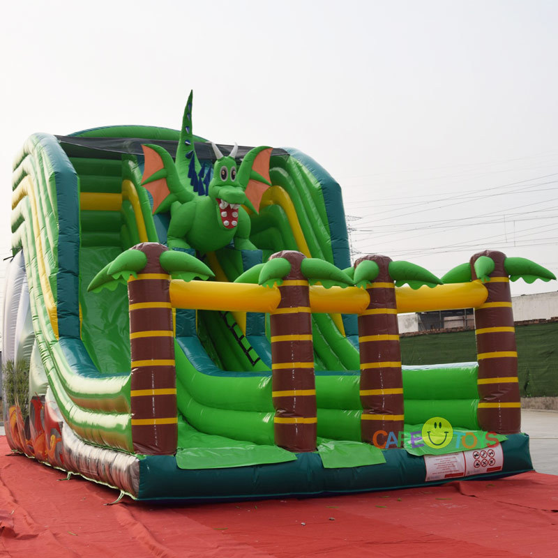 dual lane dragon inflatable slide