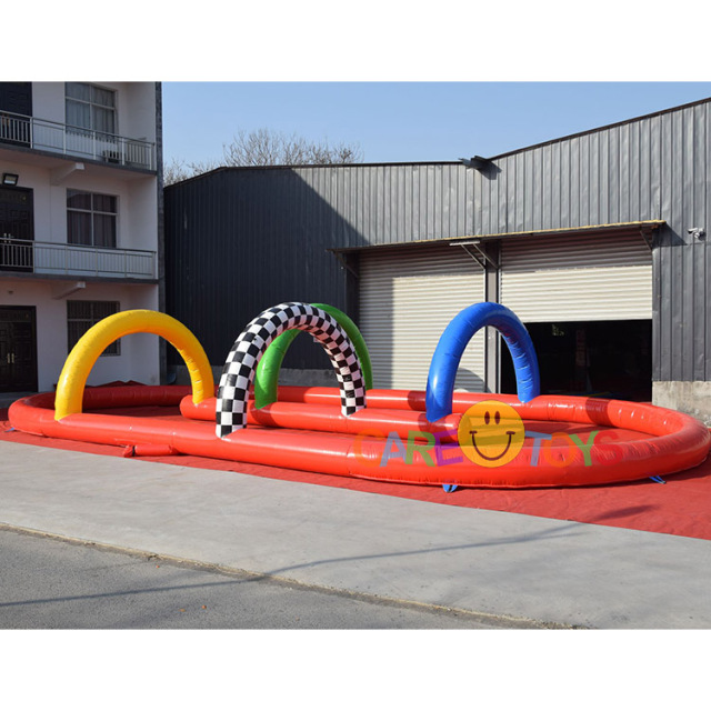Zorb ball inflatable race track