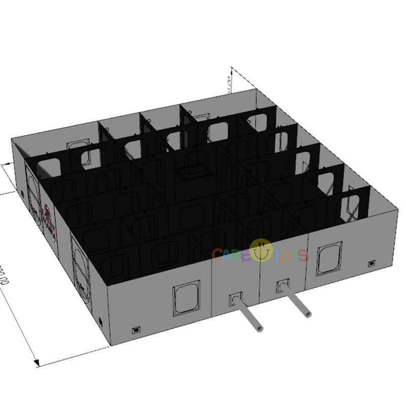 Inflatable laser tag maze