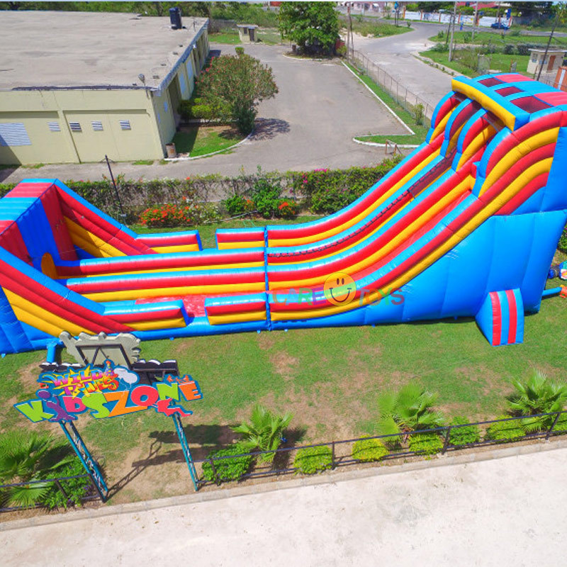 red/yellow/blue Inflatable zipline