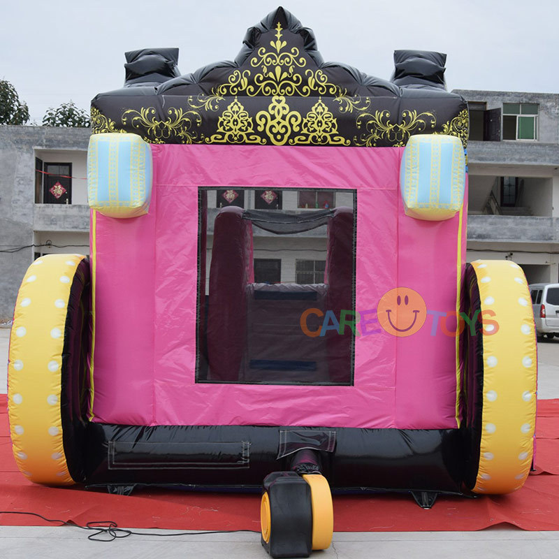 Princess Carriage Inflatable bounce house water slide combo