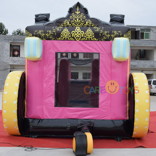 Princess Carriage Inflatable bounce house water slide combo