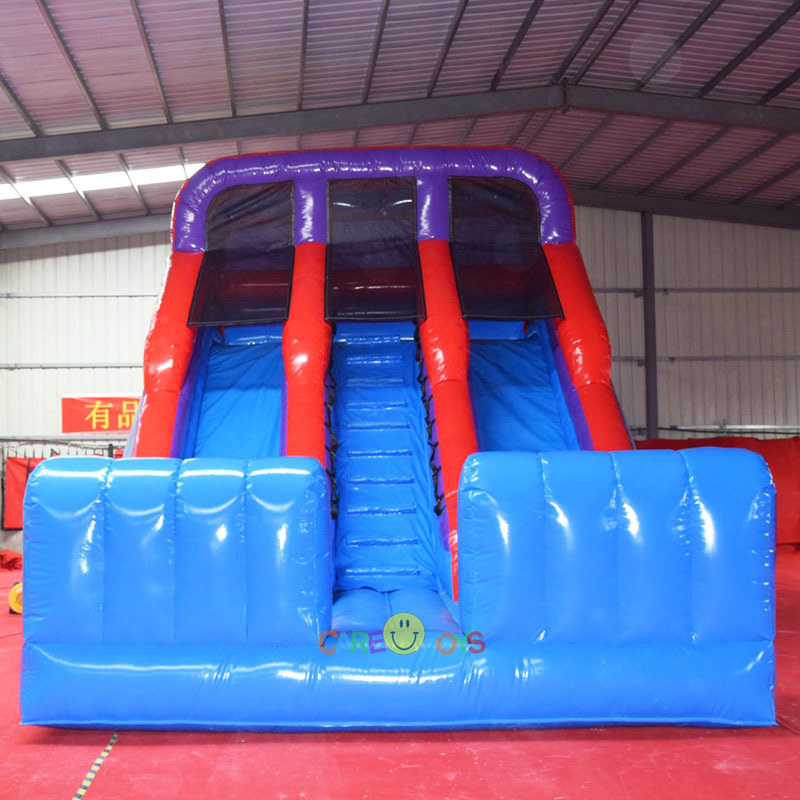 dual lane inflatable slide