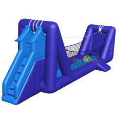 Blue Inflatable zipline game