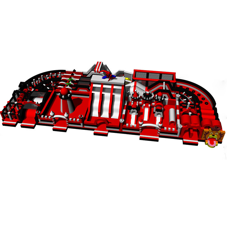 custom red/black indoor inflatable theme park