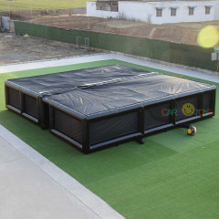 Black inflatable maze for hunted house