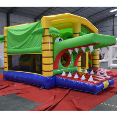 Jungle Crocodile Themed Bouncy Castle with Slide