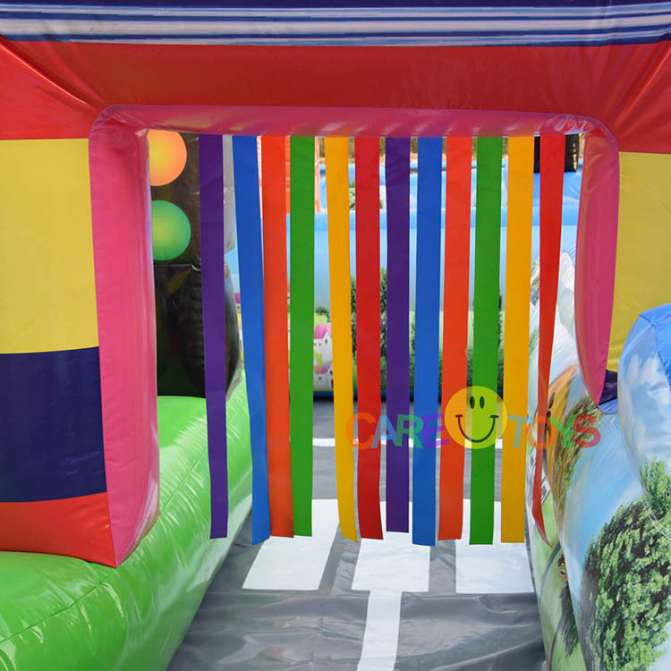 inflatable fun city race track