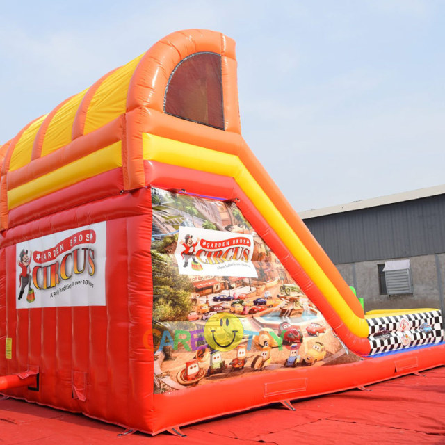 Cars themed inflatable slide