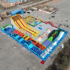 50x40m world's biggest outdoor inflatable theme park