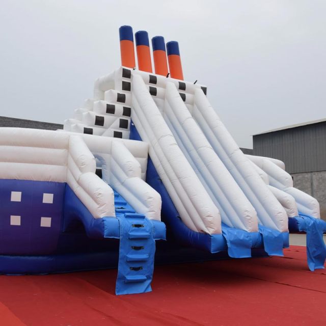 Giant 3D Ship Plane Inflatable pool water park