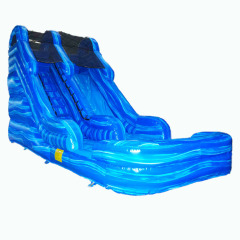 custom blue marble indoor inflatable slide