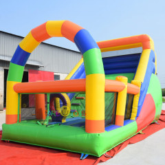 Rainbow arch inflatable slide