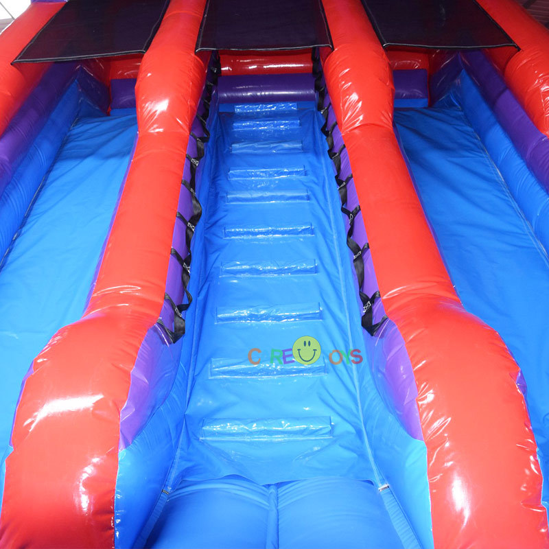 dual lane inflatable slide