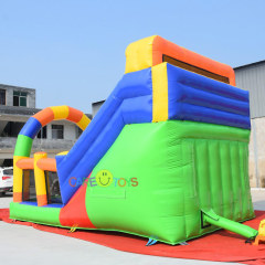 Rainbow arch inflatable slide