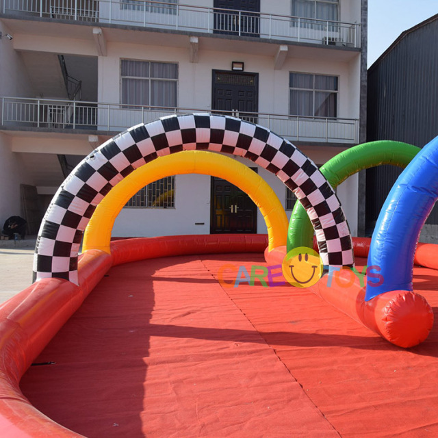 Zorb ball inflatable race track