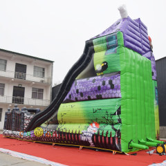 spooky mansion halloween hunted house giant adult inflatable slide