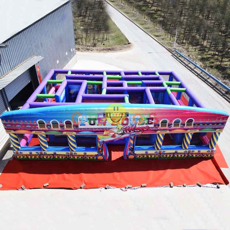 Carnival fun house inflatable maze