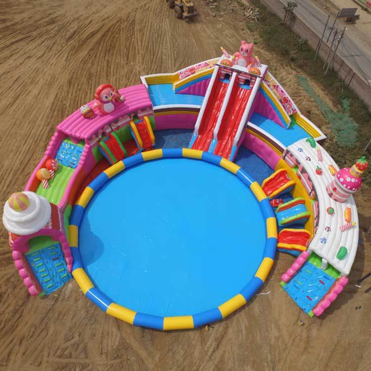 Lovely Candy Land Inflatable Waterpark