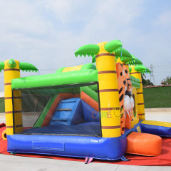 Forest Tiger bouncy castle with slide