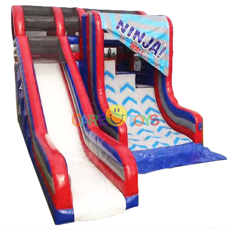 Inflatable ninja wall challenge game