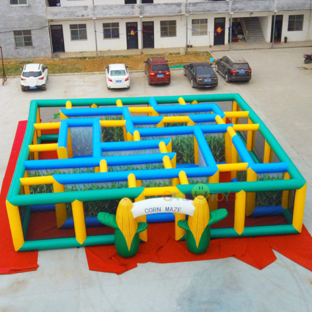 Giant inflatable corn maze