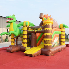 Dinosaur bouncy castle with slide