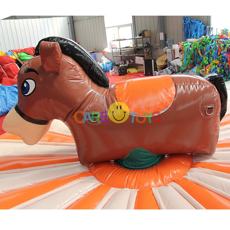 Inflatable pull riding donkey