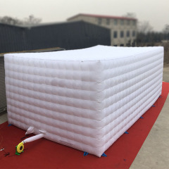 White inflatable cube tent