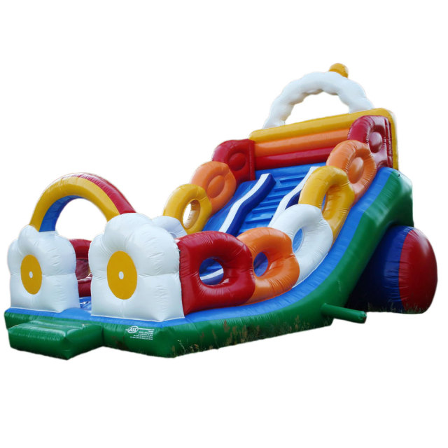 giant rainbow sun flower inflatable slide