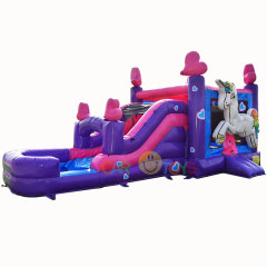 Unicorn Bounce house with slide
