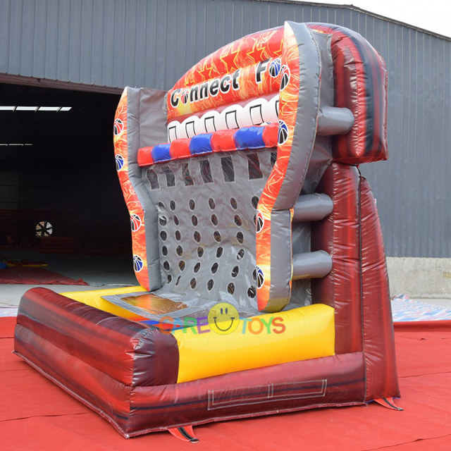 Connect 4 basketball toss inflatable game