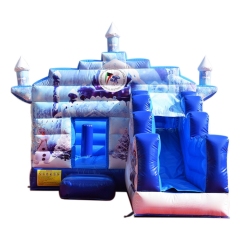 Frozen bouncy castle with slide