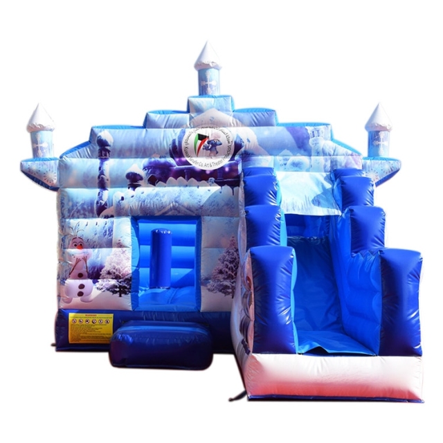Frozen bouncy castle with slide
