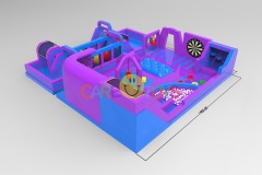 new design 19x18m inflatable park
