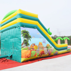 Giant 3D Dragon kids Dino inflatable slide