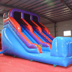 dual lane inflatable slide