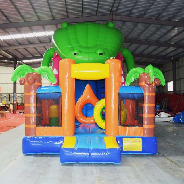 Giant Crocodile mouth inflatable slide