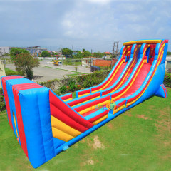 red/yellow/blue Inflatable zipline