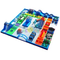 40x40m large outdoor inflatable game park
