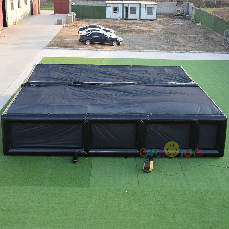 Black inflatable maze for hunted house
