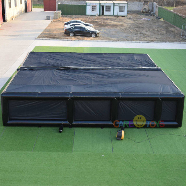 Black inflatable maze for hunted house