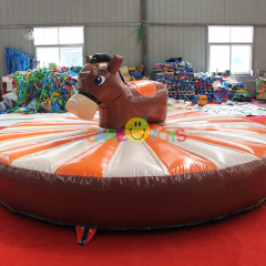 Inflatable pull riding donkey