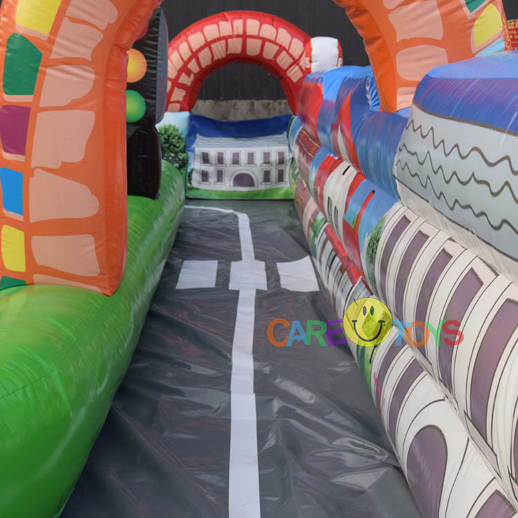 inflatable fun city race track