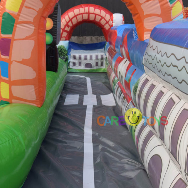 inflatable fun city race track