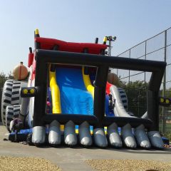 Giant Tractor bulldozer inflatable slide