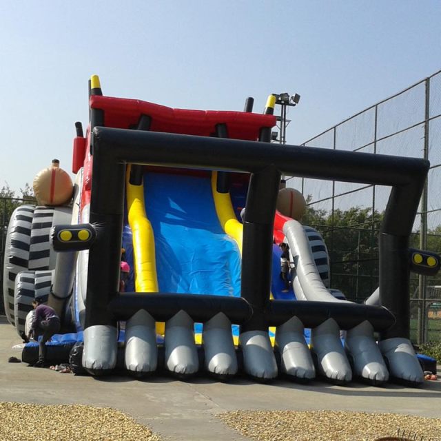 Giant Tractor bulldozer inflatable slide